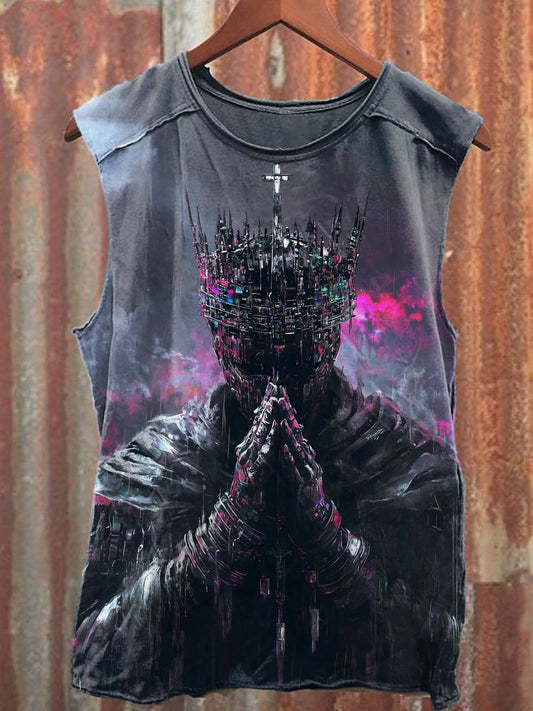 Men's Casual Crusaders Printed Tank Top