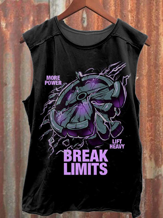 Retro Fitness Master Printed Casual Cotton Tank Top