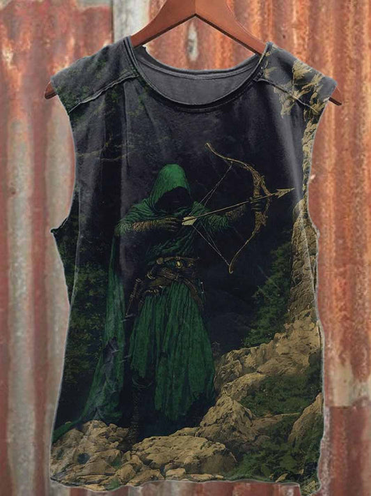 Virtual World Warrior Printed Casual Cotton Tank Top