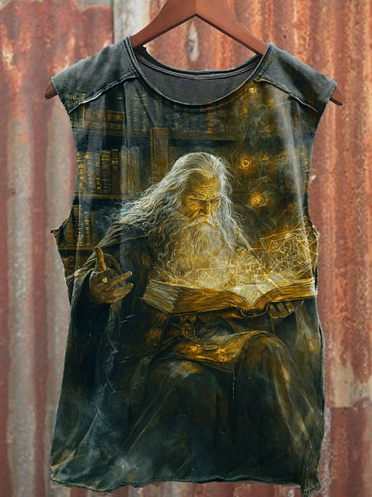 Men's Casual Elder Printed Tank Top
