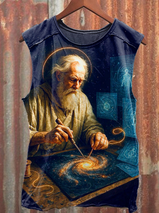 Men's Casual Old Man Printed Tank Top
