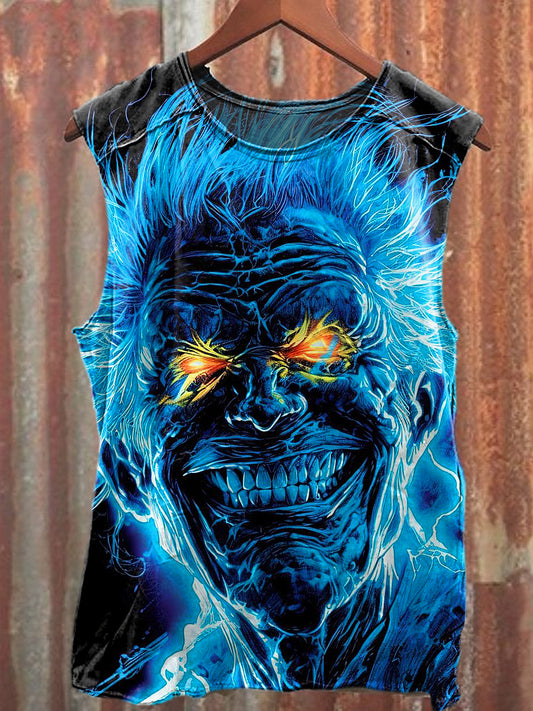 Men's Casual Devil Printed Tank Top