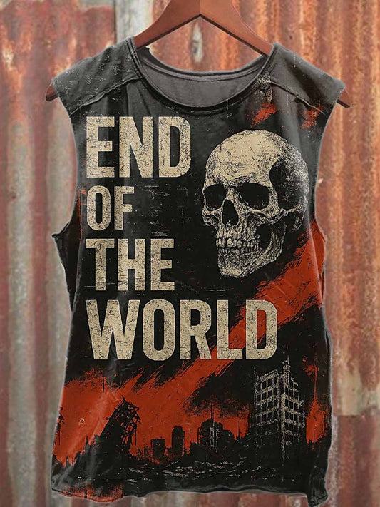 Dark Skeleton Poster Casual Cotton Tank Top