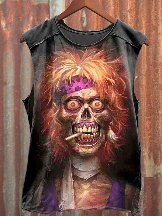 Men's Casual Funny Skeleton Printed Tank Top