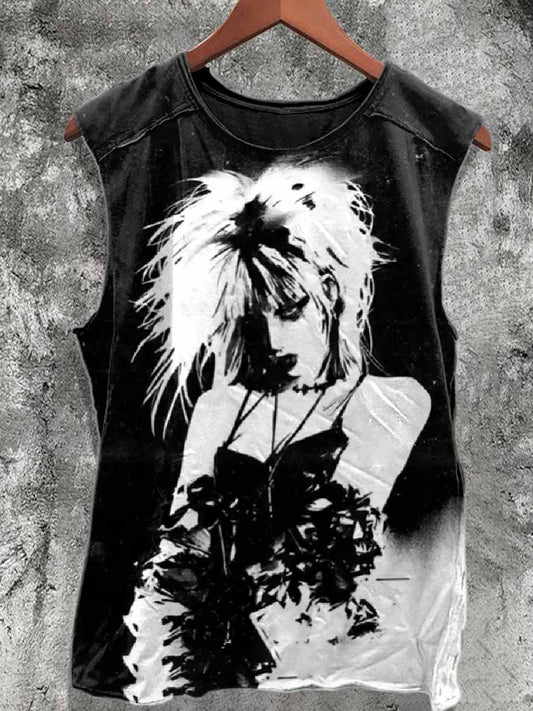 Gorgeous Gothic Print Casual Cotton Tank Top