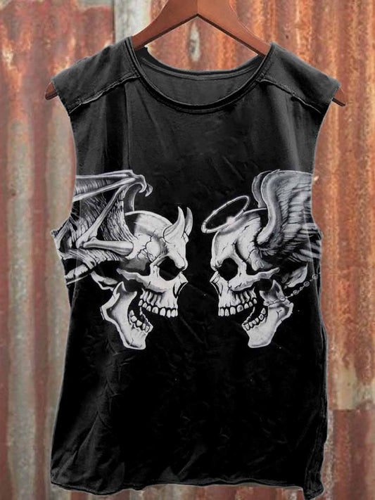 Vintage Black Sabbath Print Casual Cotton Tank Top