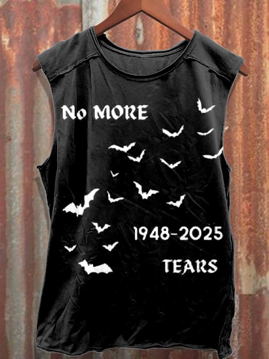 Men's Godfather Of Metal Never Dies Printed Round Neck Tank Top