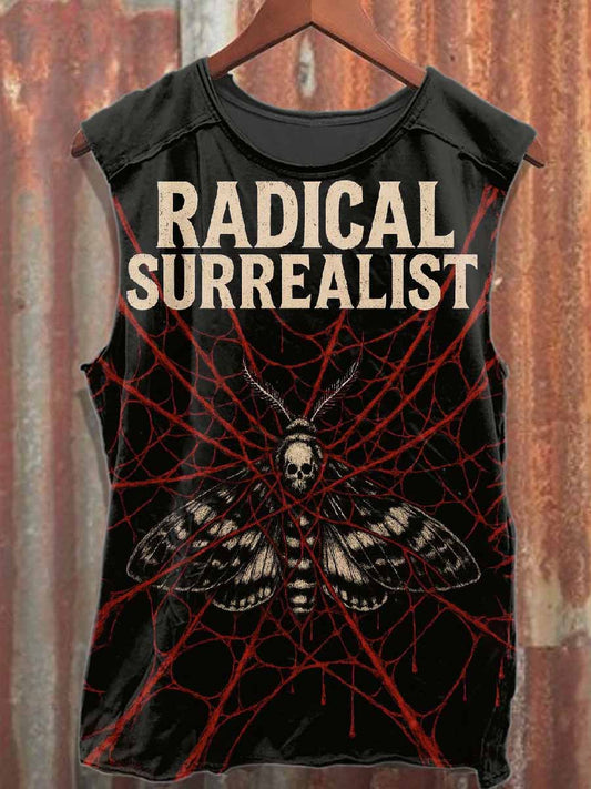 Fantasy Graffiti Print Cotton Loose Tank Top