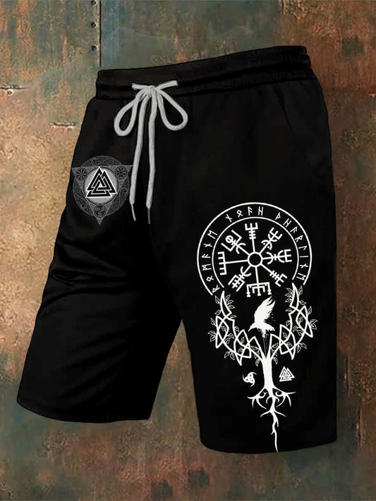 Men's Viking Printed Drawstring Shorts