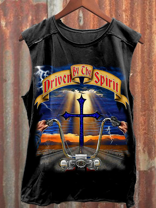 Men's Casual Belief Illustration Printed Tank Top