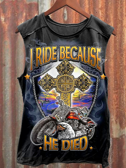 Men's Casual Belief Illustration Printed Tank Top