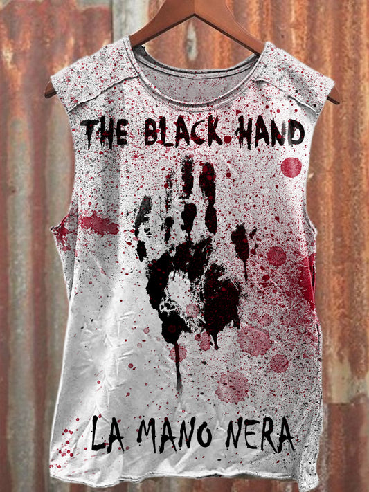 Men's Casual Halloween Blood Palm Printed Tank Top