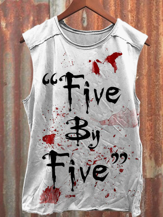 Men's Casual Halloween Blood Printed Tank Top
