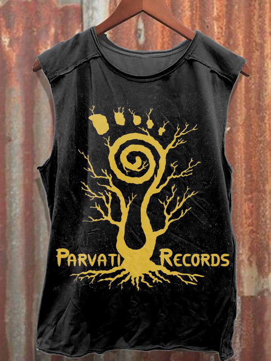 Retro Graffiti Art Print Casual Loose Tank Top