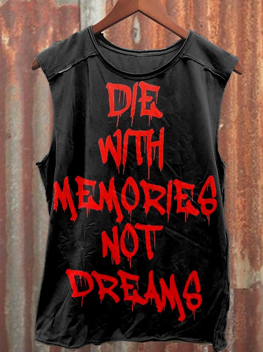 Men's Casual Halloween Gothic Blood Printed Tank Top
