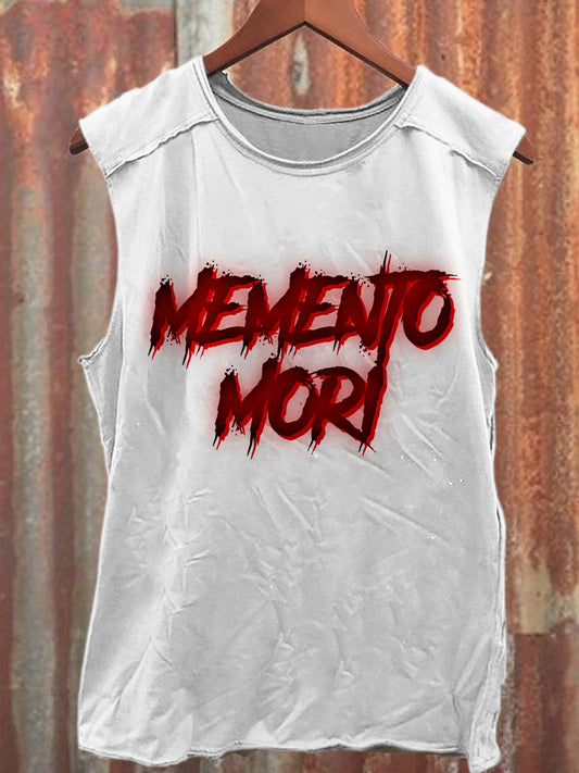 Men's Casual Halloween Gothic Blood Printed Tank Top