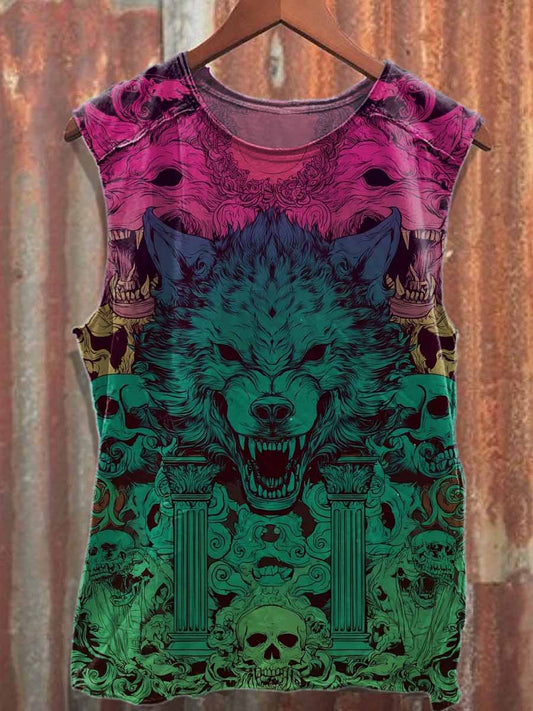 Fantasy World Print Cotton Tank Top