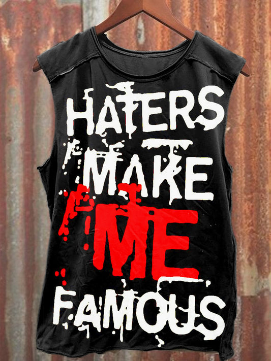 Men's Casual Halloween Gothic Blood Printed Tank Top