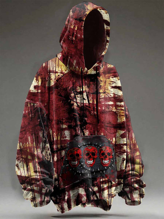 Fashion Collage Art Print Casual Hooded Sweatshirt
