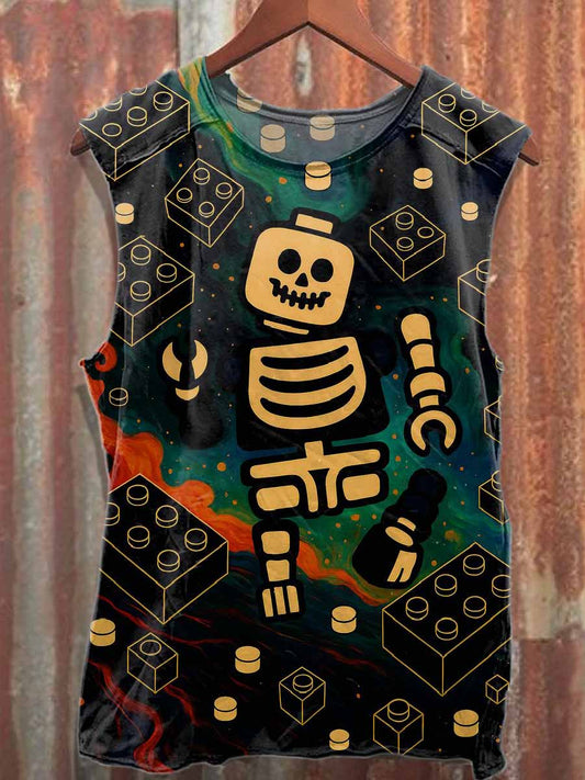 Fantasy World Robot Casual Loose Cotton Tank Top