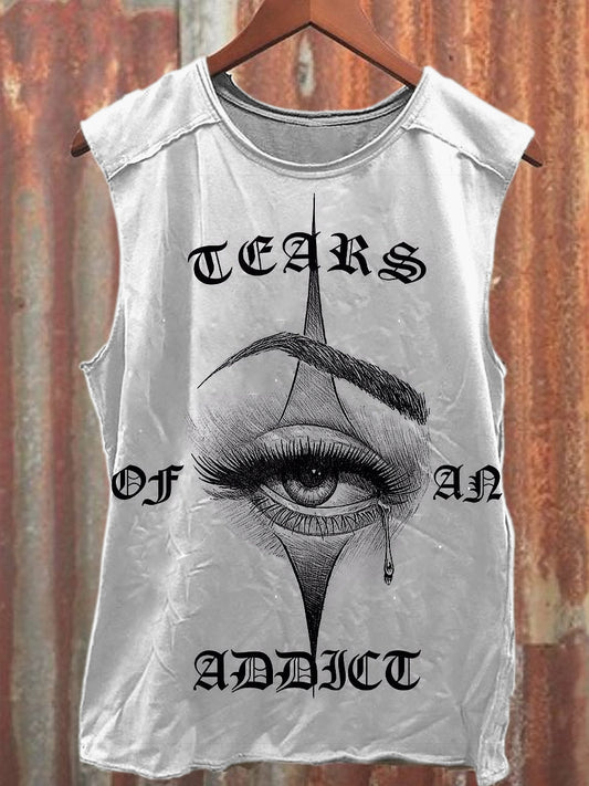 Men's Casual Eye Printed Tank Top