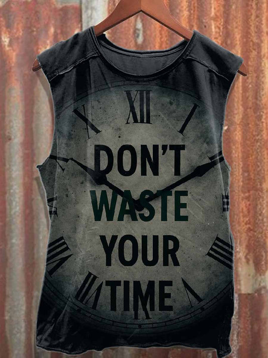 Men's Retro Horror Zombie Casual Loose Cotton Tank Top