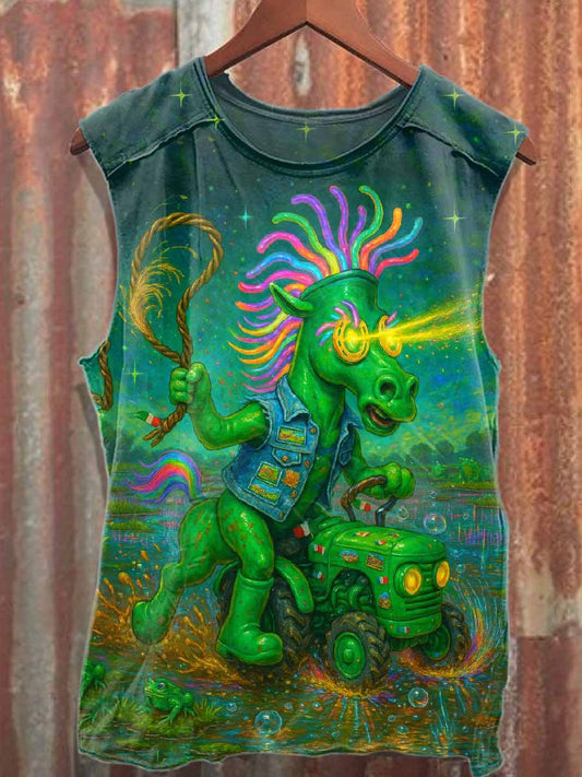 Fantasy Elf World Casual Loose Cotton Tank Top
