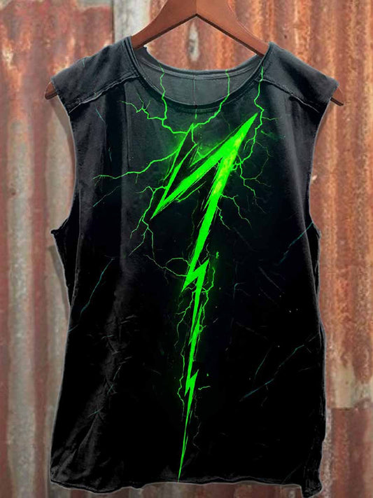 Retro Graffiti Print Casual Cotton Tank Top