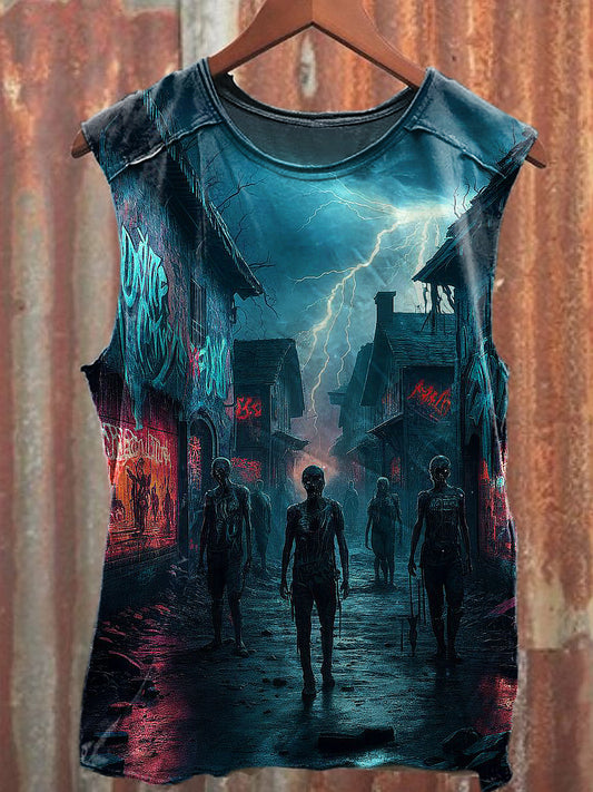 Men's Casual The Walking Death Printed Tank Top
