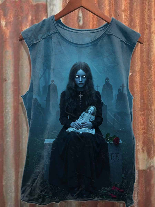 Men's The Walking Dead Print Loose Cotton Tank Top