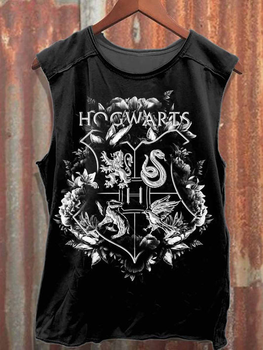 Men's Vintage Badge Loose Cotton Tank Top