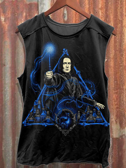 Men's Vintage Magician Loose Cotton Tank Top