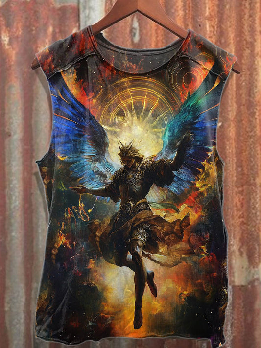 Men's Graffiti Angel Casual Cotton Tank Top