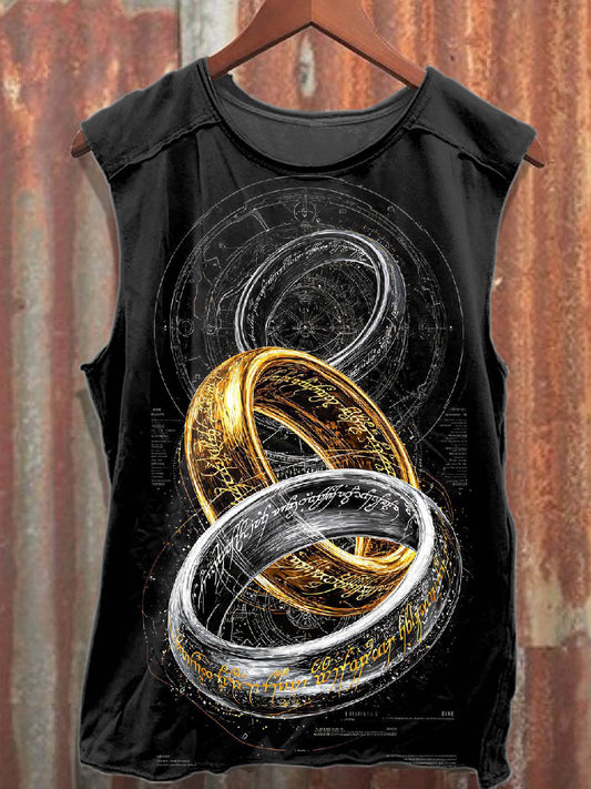 Men's Graffiti Angel Casual Cotton Tank Top