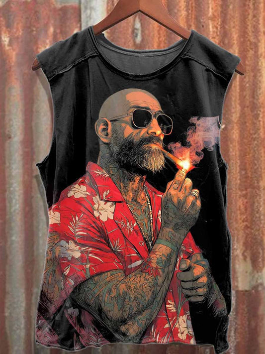 Men's Graffiti Casual Cotton Tank Top
