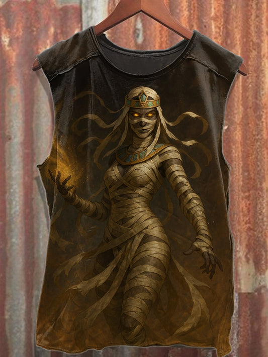 Vintage Egyptian Mummy Casual Cotton Tank Top