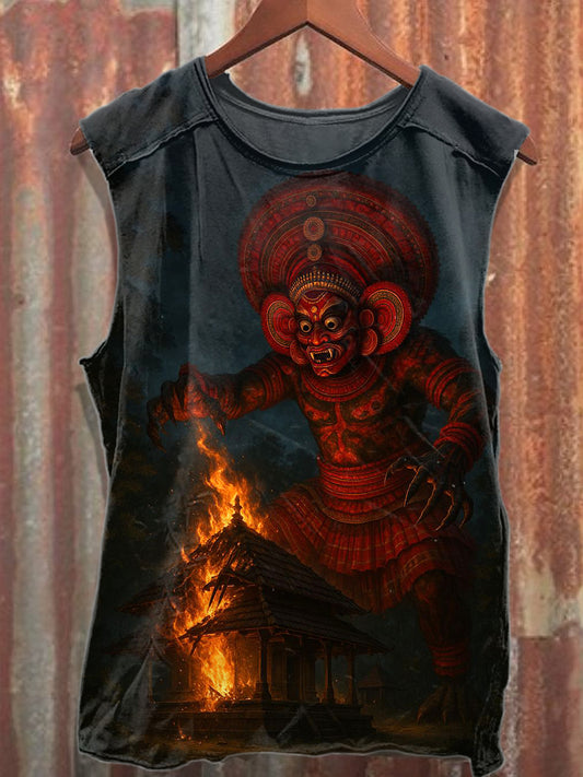 Vintage Monster Taiyam Casual Cotton Tank Top