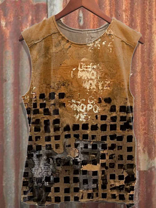 Men's Rock Guitar Print Cotton Tank Top