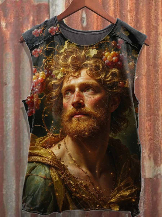 Men's Graffiti Print Cotton Tank Top