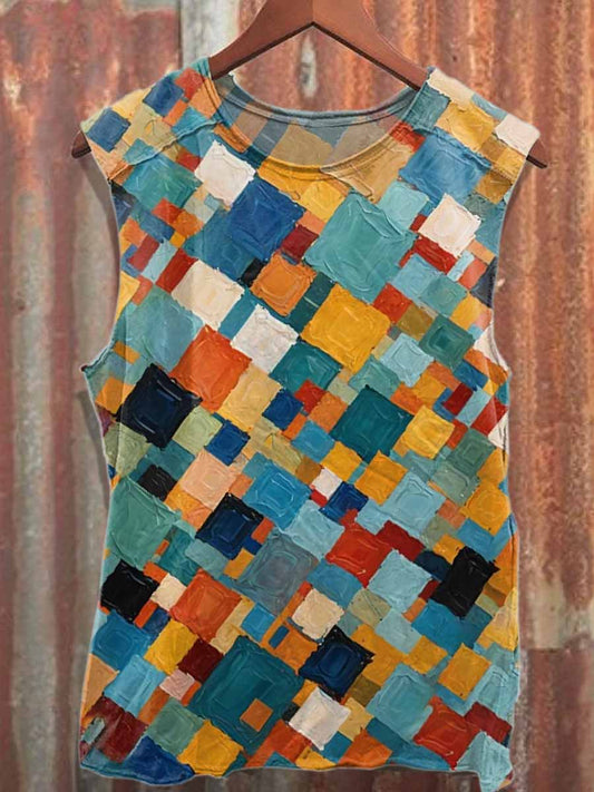 Men's Rock Guitar Print Cotton Tank Top