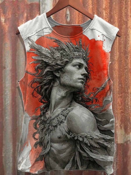 Men's Graffiti Print Cotton Tank Top