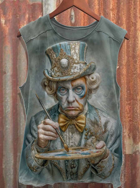 Men's Graffiti Print Cotton Tank Top
