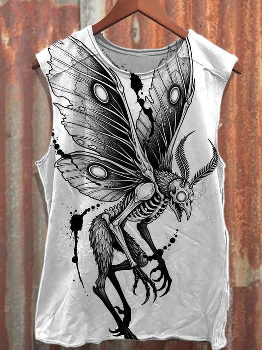 Retro Graffiti Print Casual Cotton Tank Top