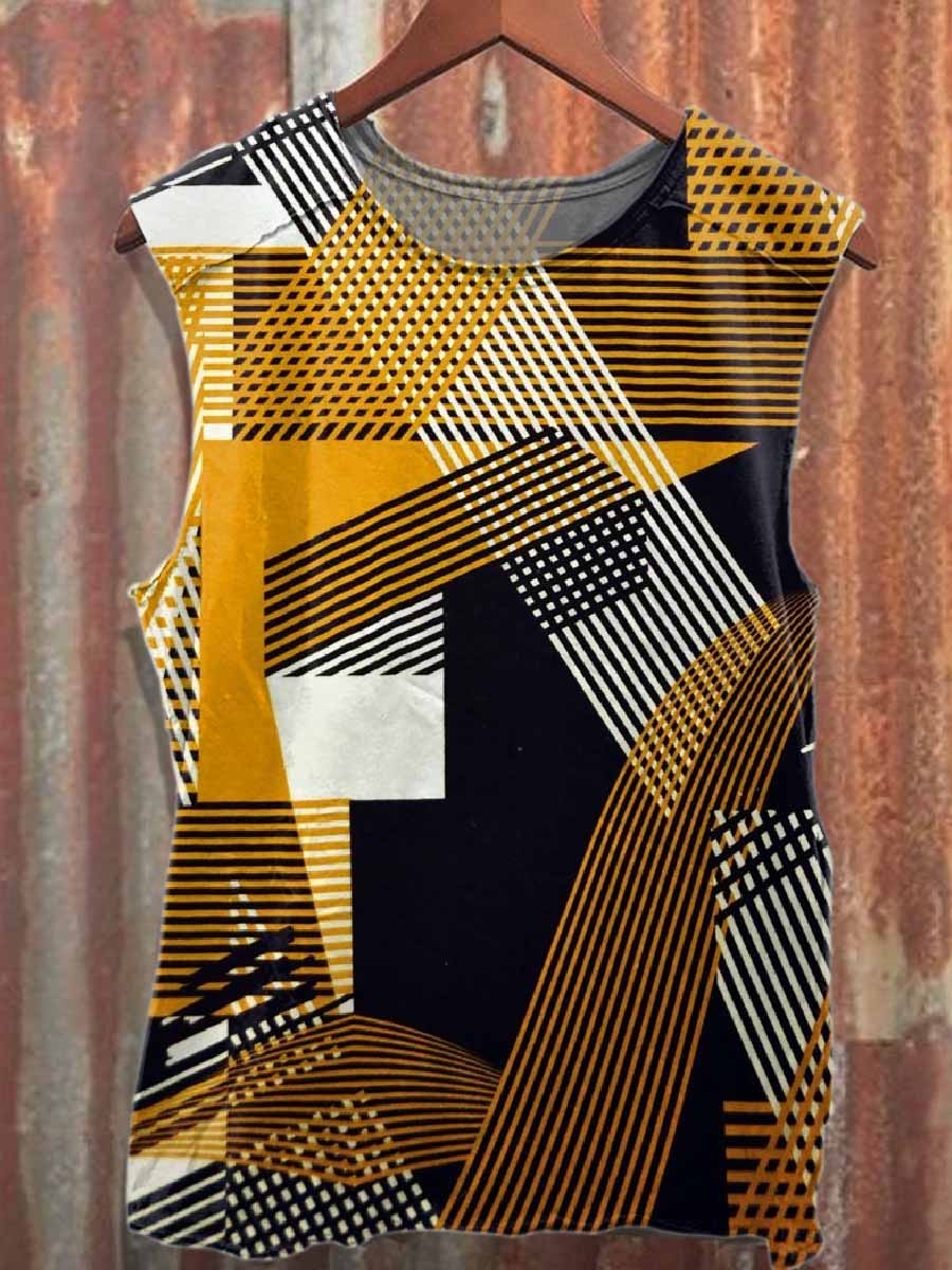 Gorgeous Graffiti Print Casual Cotton Tank Top