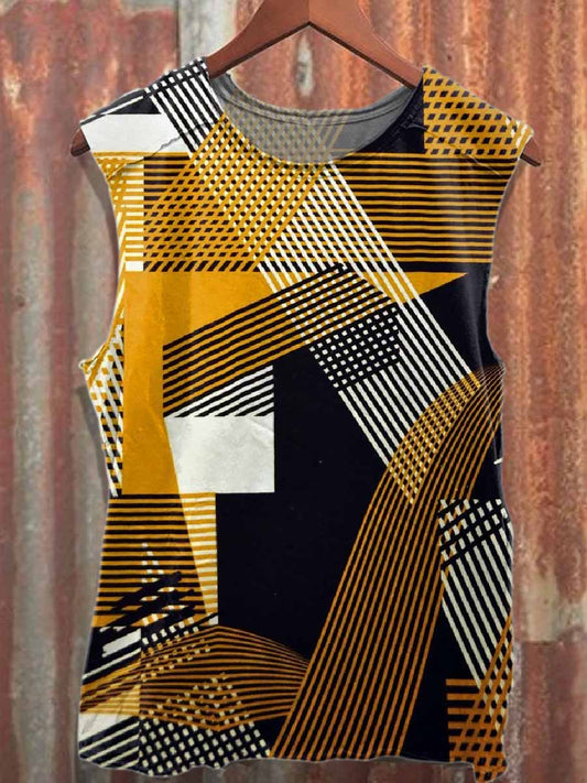 Gorgeous Graffiti Print Casual Cotton Tank Top