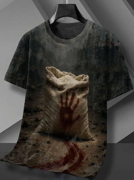 Scary Printed Loose Cotton T-Shirt