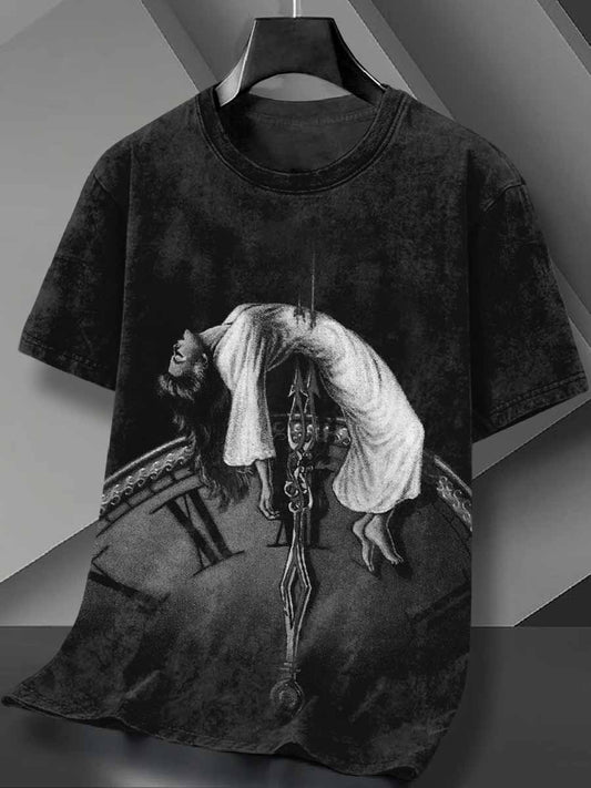 Scary Printed Loose Cotton T-Shirt