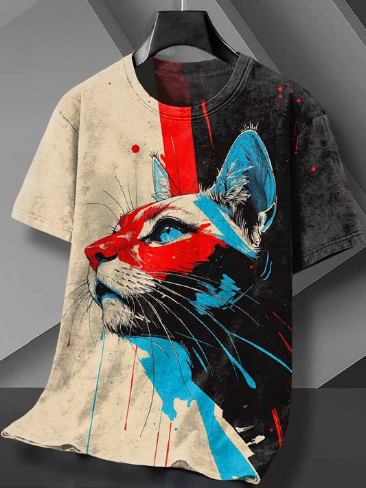 Gorgeous Graffiti Print Loose Cotton T-Shirt
