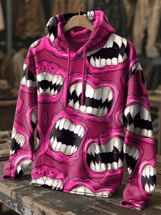 Gorgeous Street Graffiti Print Casual Hooded Sweatshirt