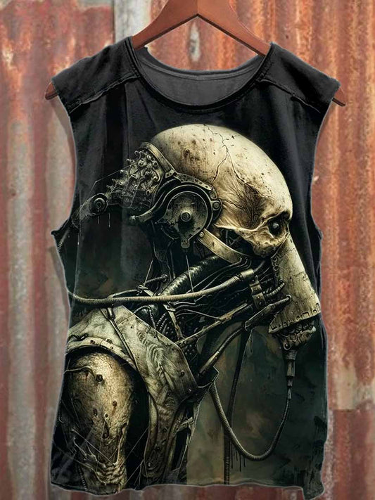 Retro Dark Magic Graffiti Casual Cotton Tank Top